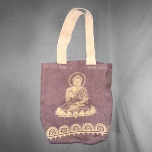 Brown Canvas Buddha Tote